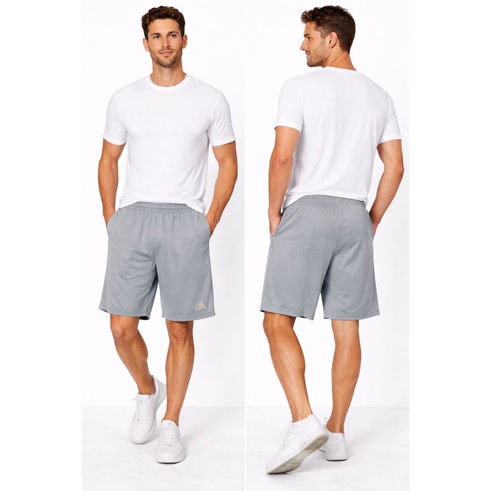 Adidas Barricade Climate Shorts Men Sz M Gray Athleisure Performance Sportwear